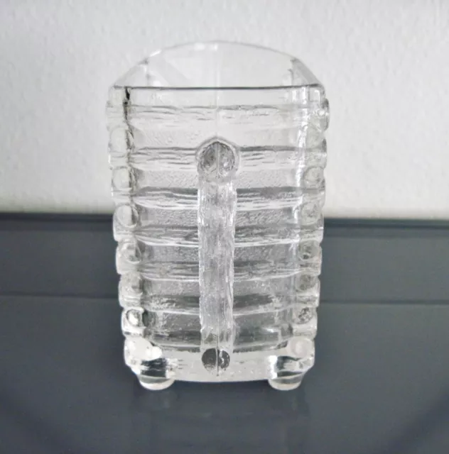 EAPG Log Cabin Creamer Syrup Pitcher Early American Pressed Glass Clear 3