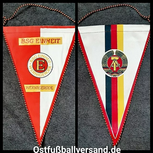 Orig. DDR Wimpel BSG Einheit Wernigerode Fußball DDR Liga Harz Sport NOFV Oberl.