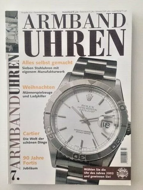 German watch magazin / Magazine allemand de montres ARMBAND UHREN 2002/7 ROLEX