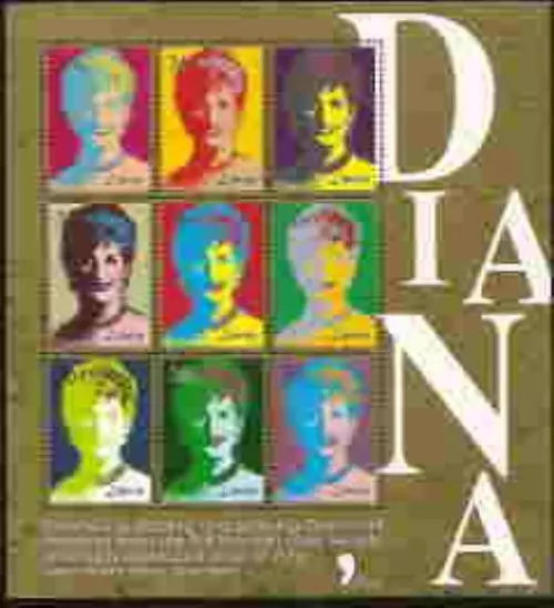 PRINCESS DI - Memorial  Stamp Sheet - Liberia