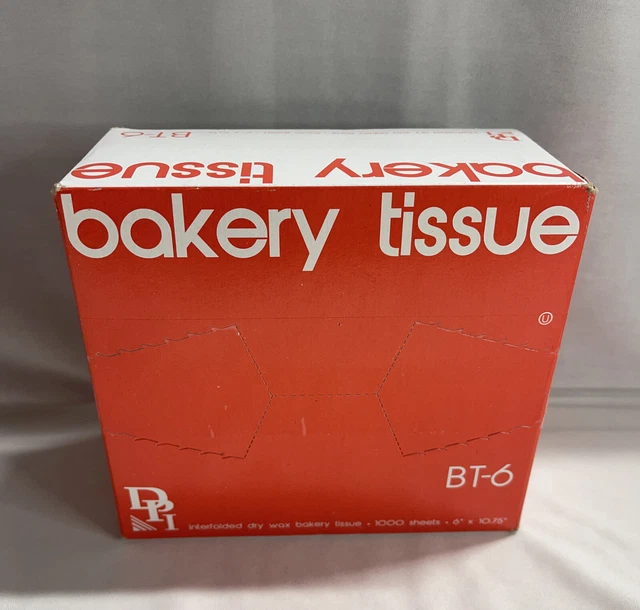 Bakery Tissue Paper BT-6, DPI Pop-Up, 6" x 10.75" (Pack of 1000 Sheets)