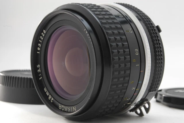[NEAR MINT] Nikon Nikkor Ai conversion 28mm f/3.5 MF Lens from japan #485