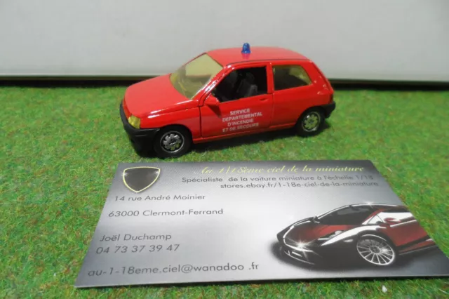 RENAULT CLIO POMPIER SERVICE INCENDIE SECOURS o 1/43 SOLIDO 14 voiture miniature