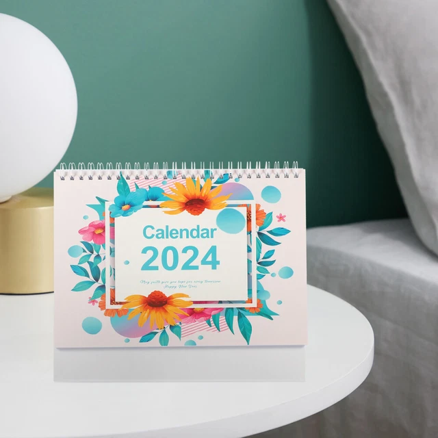 DESK CALENDAR 2025 standing flip Calendar 2025 Desk United States Table