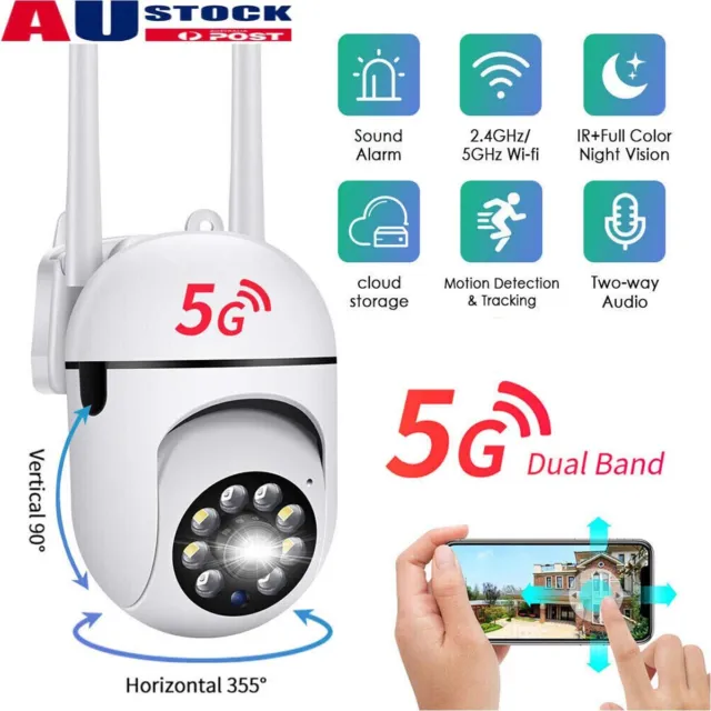 5G 1080P HD WIFI Wireless IP Security Camera Outdoor CCTV PTZ Smart Home IR iOT