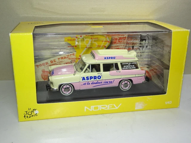 RARE NOREV 1/43 Tour De France 1957 Simca Marly Sanitaire Publicitaire