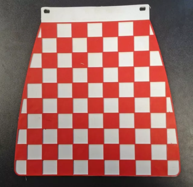 Mud Flap Chequered Red and White for Vespa LML & Lambretta