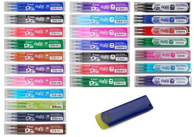 Pilot FriXion Erasable Rollerball Pen REFILLS (Set of 3) ALL Colours & Tip Sizes