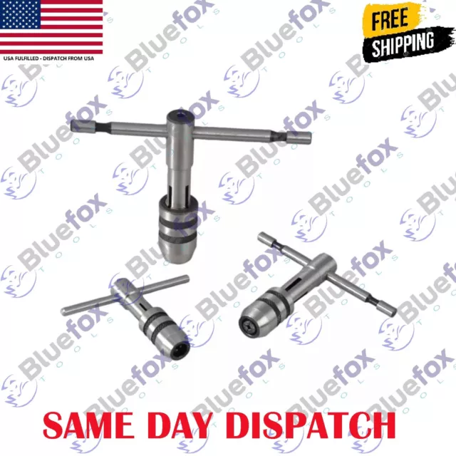 Tap Wrench Set Of 3 Pcs Adjustable T-Handle M1-M4 / M4-M8 / M6-M12 USA Shipping