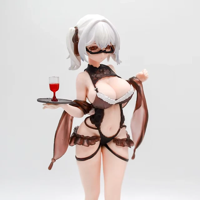 Xinnnice Cynthia Anime Figura Wine Waiter Girl Statua 26 cm Pittura Originale Bellezza Modello Stand Desktop Decorazioni Collezione Compleanno per Anime Fan