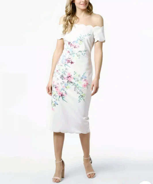 TED BAKER GABIE One Shoulder Midi Dress, Size 3/ UK 12 83.89 - PicClick UK