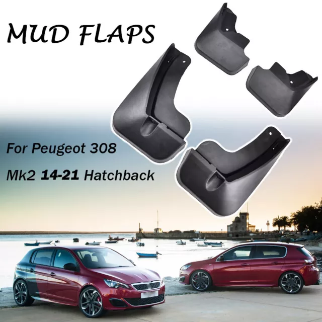 2x rear mud flaps splash guard for Peugeot 208 MK II Hatchback