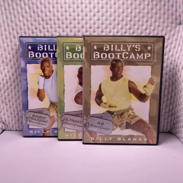 3x Billys Bootcamp Exercise DVD Bundle Billy Blanks Basic Training, Fitness