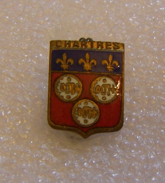 Broche Ancienne En émail - Blason Armoiries Bretagne - Occasion - Bijou Vintage