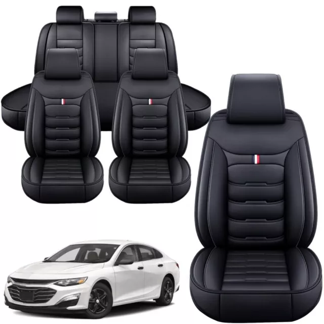 Leatherette Front Car Seat Covers Full Set Cushion Protector Universal USA