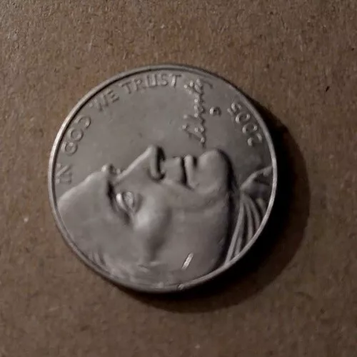 2005 D Mint Nickel-Rare Buffalo Five Cent Coin with Circular Clad Error