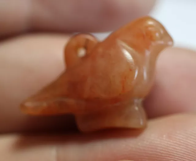 Zurqieh - Ad12048- Ancient Egypt. Carnelian Falcon (Horus) Amulet. 1250 B.c