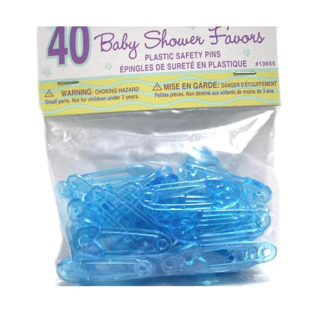 Baby Shower Novelties Mini Safety Pins Blue Plastic Sewing Kids Diaper Scrapbook