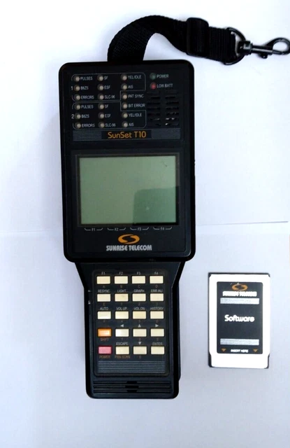 Sunrise Telecom Sunset T10 Communication Analyzer with Software Card and Stand
