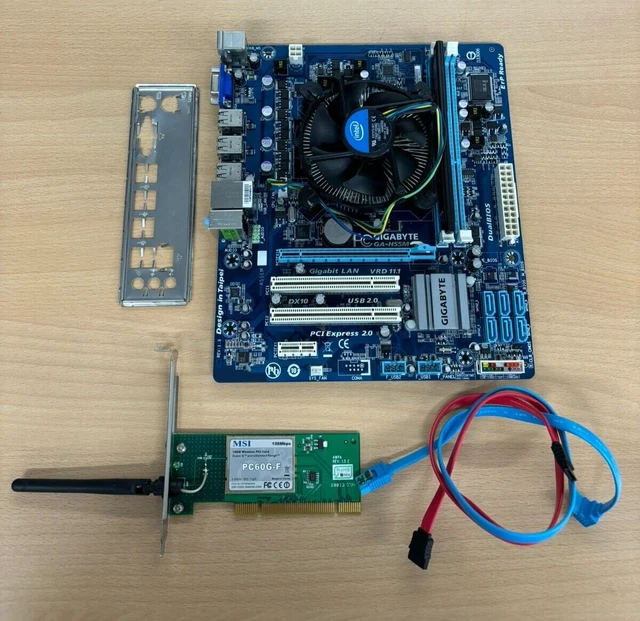 GIGABYTE GA-H55M-S2 REV. 1.3 LGA 1156 Intel Motherboard + I3 540 3 ...