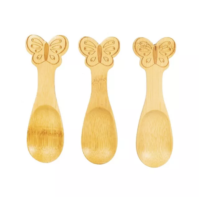 Sass and Belle Butterfly Bamboo Toddler, Children, Kids' Spoons - Set of 3 Gift