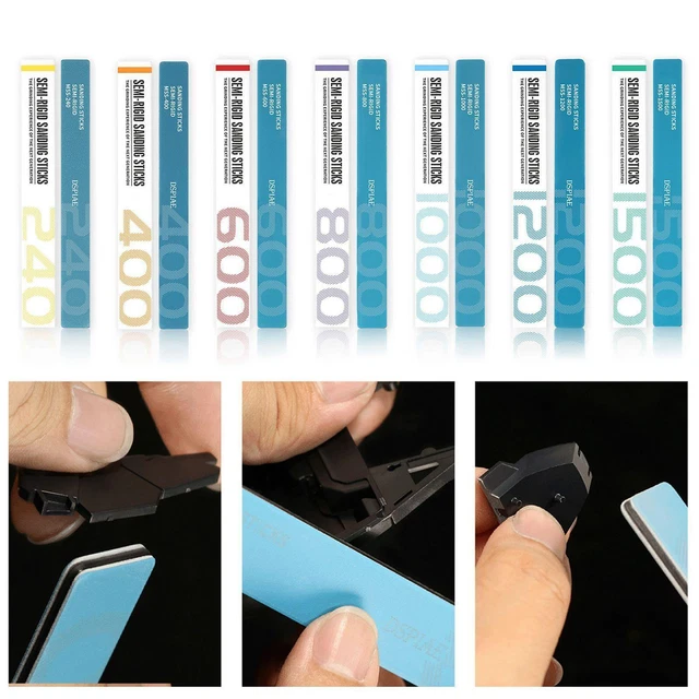 3PCS #240-1500 SEMI-RIGID Sanding Stick Model Sandpaper Grinding Tool ...