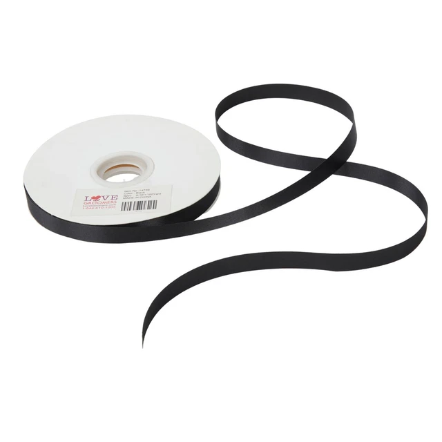 Groomer Essentials Satin Ribbon Black