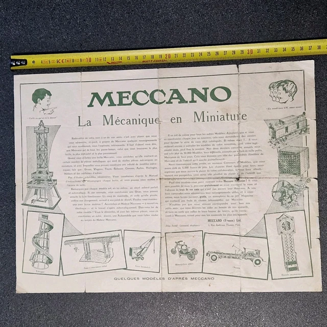 MECCANO - Plaques latérales de moteur a ressort ref 1 A 11,5cm x 9 cm
