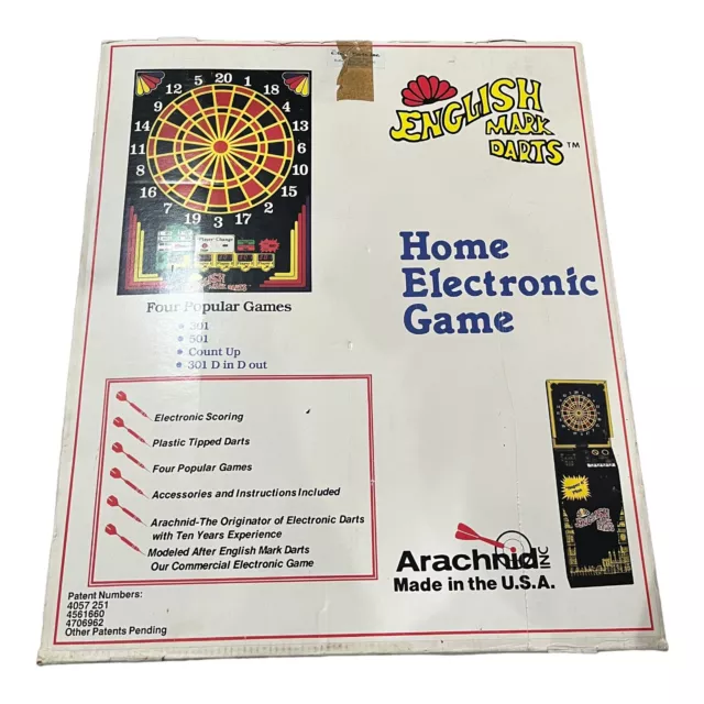 Vintage RARE Arachnid Electronic Dartboard English Mark Darts Game Home Edition