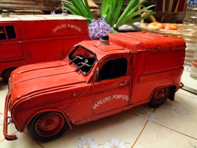 Jouet Ancien Autorail Renault En Tole Peinte 4 Elements Jouet A Trainer