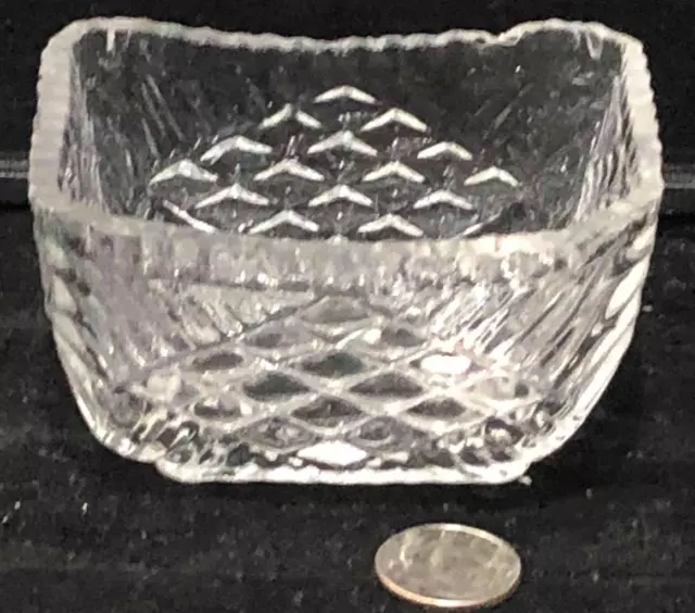 Rare Blown Molded Glass "Embossed Diamond + Ribs" Salt, c. 1818