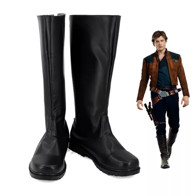 Solo A Star Wars Story Han Solo Shoes Cosplay Men Black Boots