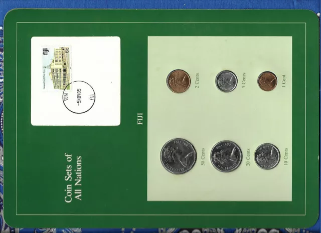 Coin Sets of All Nations Fiji UNC 1, 2, 5, 10, 20, 50 Cents 1982