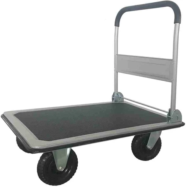 Carrello Piattaforma Pianale Portatutto Manuale Mm.910X610Xh870 Con Ruote Gommat