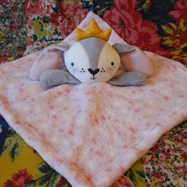 Jainco Grey Bunny Rabbit Comforter Baby Soft Toy Pink Blankie Doudou Blanket
