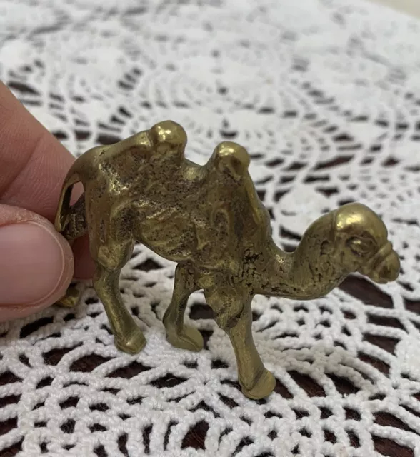 Solid Brass Camel Figurine Small Statue Home Ornaments Animal