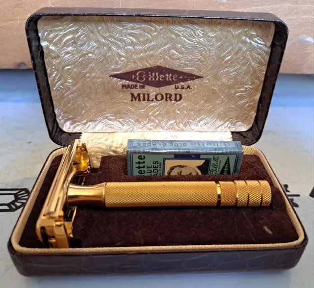 Vintage Gillette Milord Razor, UNUSED, MINT IN ORIGINAL BOX!