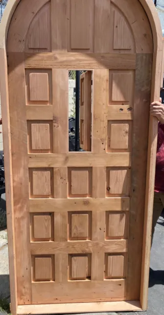 Solid wood alder oak mahogany birch maple custom arched door U choose size 3