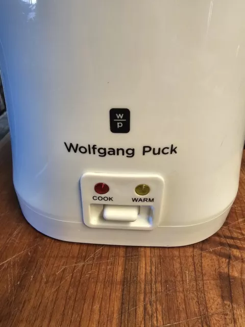 Wolfgang Puck Portable Mini Rice Cooker 1.5 Cup White  With Cord WPMRC010