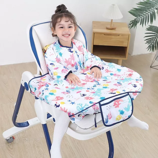 Baby Bib Baby Coverall with Table Cloth Cover Dining Chair Waterproof Anti-dirty