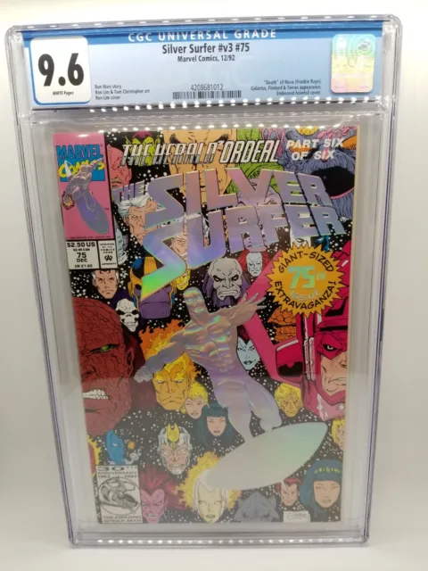 Marvel Comics The Silver Surfer #75 Embossed Anniversary Cover - CGC 9.6