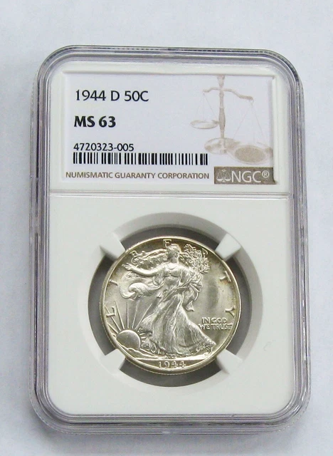 1944-D Walking Liberty Half Dollar, NGC MS-63