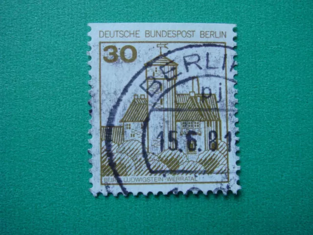 Berlin 1977 Mi-Nr. 534 C Burgen und Schlösser 30 Pf oben geschnitten gestemp.