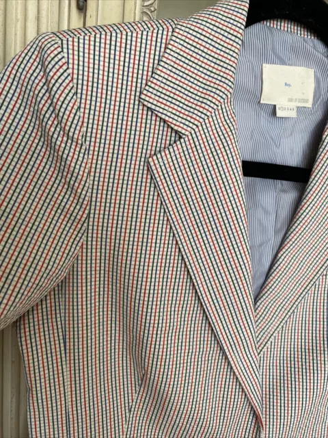 BAND OF OUTSIDERS Boy Designer’s Blazer Jacket Striped  sz 1 Pristine 2