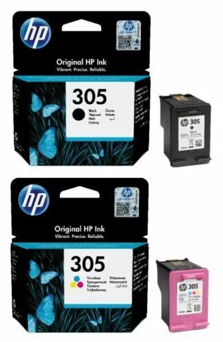 2 cartucce HP 305 nero e HP 305 colore originale HP DeskJet 4130e (26Q93B#629)