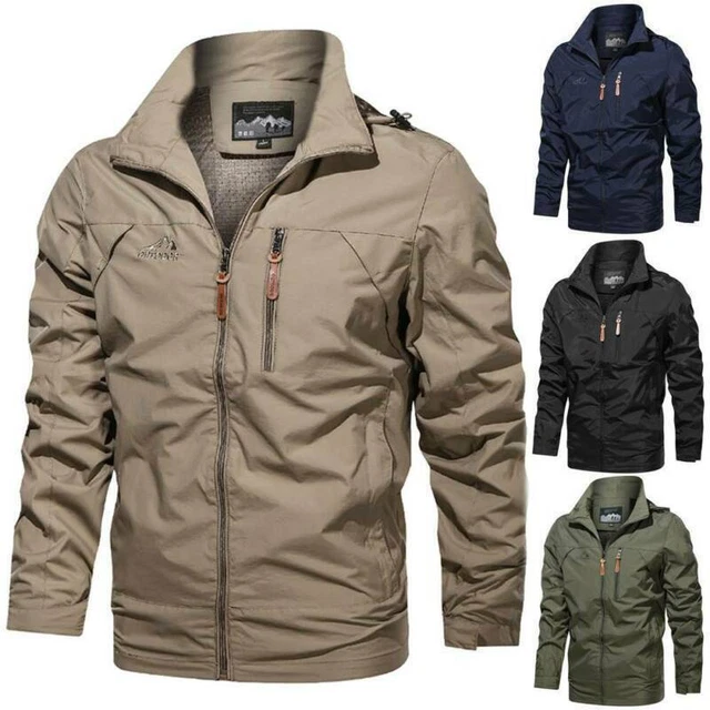 Mens Outdoor Tactical Military Work Jacket Winter Fall Warm Combat Coat Outwear