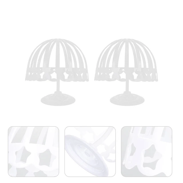 2 piezas Soporte Para Soporte Peluca Hombre Estante Metal Herramienta Multifunción