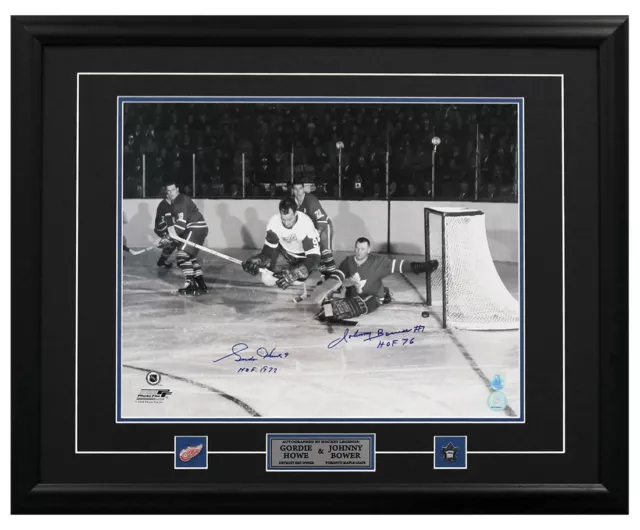 Wayne Gretzky and Gordie Howe Dual-Signed Framed “The Hook