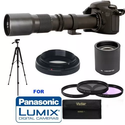 500mm/1000mm Lens for Panasonic Lumix GH5 GH4 GH3 GX85 G85 GX850 GX8 GX7 G7 G6