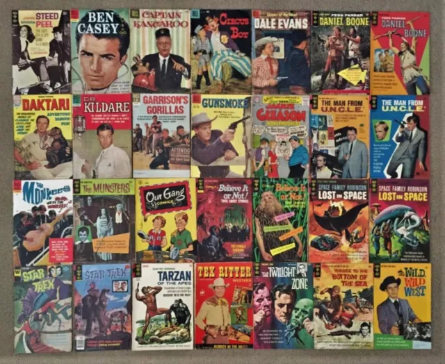 Dell / Gold Key  Silver  Age Tv  Comic  Lot  Of  28  Issues ...... Free Shipping